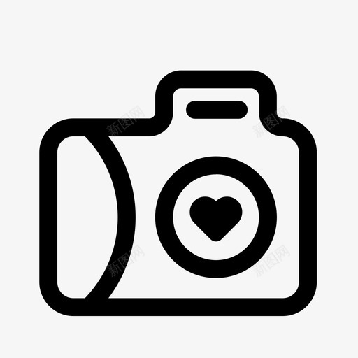 相机心爱图标svg_新图网 https://ixintu.com 心 情人节 照片 爱 相机