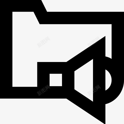 音频文件夹存档音乐图标svg_新图网 https://ixintu.com 一组lineessentials图标 存档 播放列表 歌曲 音乐 音频文件夹