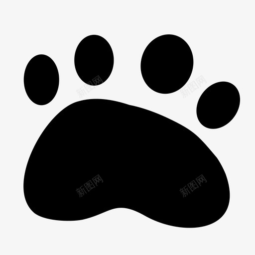 爪印猫狗图标svg_新图网 https://ixintu.com 手绘 爪印 狗 猫