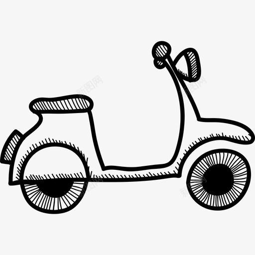 摩托车运输工具手绘详图图标svg_新图网 https://ixintu.com 手绘详图 摩托车 运输工具