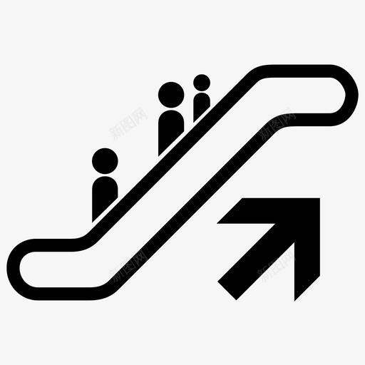 自动扶梯楼层楼梯图标svg_新图网 https://ixintu.com 上行 楼层 楼梯 自动扶梯