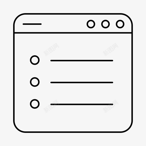 列表应用程序布局图标svg_新图网 https://ixintu.com ui 列表 布局 应用程序 用户界面