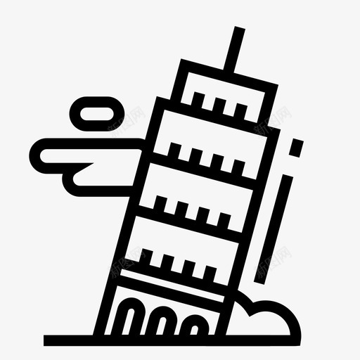 比萨塔意大利纪念碑图标svg_新图网 https://ixintu.com 意大利 比萨之旅 比萨塔 比萨塔家族 纪念碑