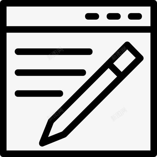 网页开发笔网页图标svg_新图网 https://ixintu.com 搜索引擎优化和市场营销 笔 网页开发 网页编辑 网页设计 视窗标签