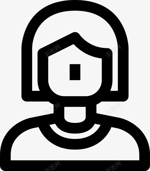 化身女人人类人图标svg_新图网 https://ixintu.com SSS 人 人类 化身女人 用户 用户界面
