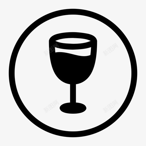 香槟庆祝鸡尾酒图标svg_新图网 https://ixintu.com 吐司 庆祝 派对 玻璃杯 香槟 鸡尾酒