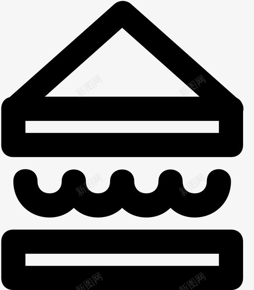 三明治吃图标svg_新图网 https://ixintu.com 三明治 吃