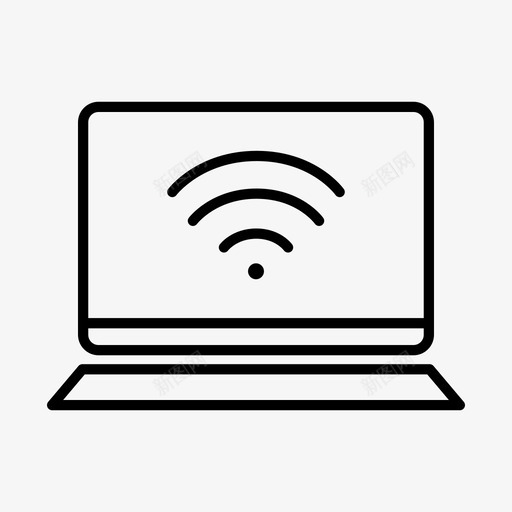 笔记本电脑wifi设备免费wifi图标svg_新图网 https://ixintu.com 免费wifi 屏幕 笔记本电脑wifi 设备
