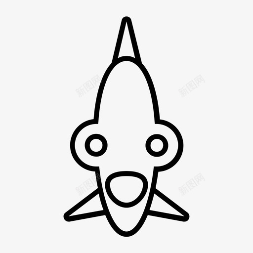 鱼动物卡通图标svg_新图网 https://ixintu.com 儿童 动物 卡通 卡通动物 海洋 鱼