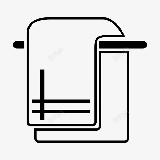 毛巾浴室清洁用品图标svg_新图网 https://ixintu.com 家居家具 毛巾 浴室 清洁用品 软质 酒店