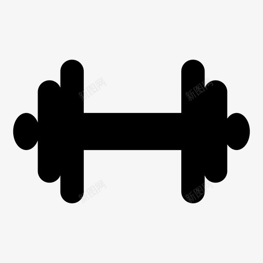 哑铃健身运动图标svg_新图网 https://ixintu.com 健身 哑铃 运动