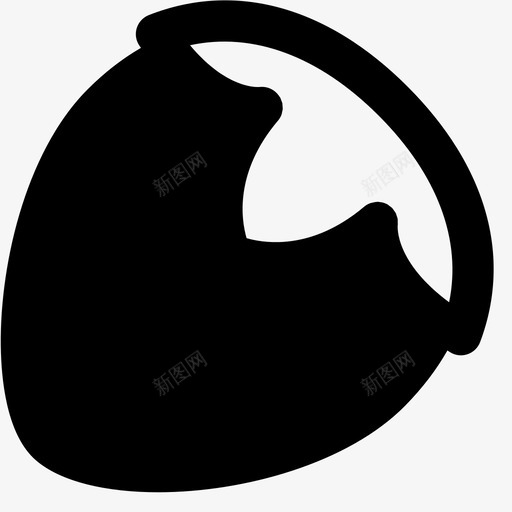 榛子饲料食品图标svg_新图网 https://ixintu.com smashiconsgastronomymdsolid 榛子 零食 食品 饲料