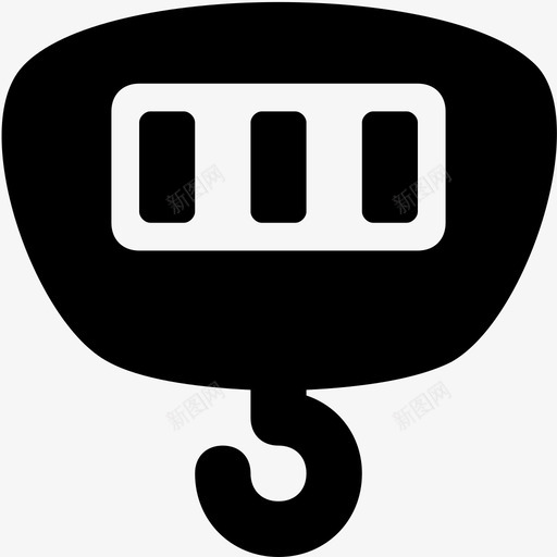 称重秤起重机吊钩吊秤图标svg_新图网 https://ixintu.com web和ui图标 吊秤 测量 滑轮 称重秤 起重机吊钩