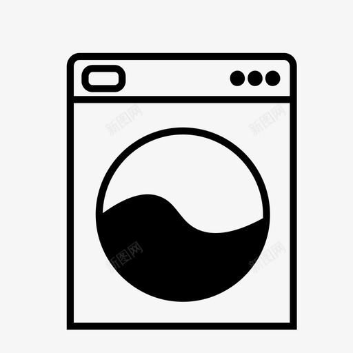 洗衣机电器洗衣房图标svg_新图网 https://ixintu.com 洗衣房 洗衣机 电器