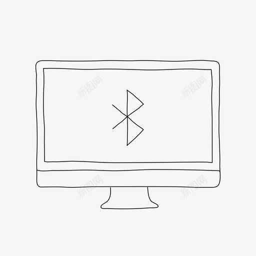 桌面蓝牙设备屏幕图标svg_新图网 https://ixintu.com 屏幕 无线 桌面蓝牙 设备