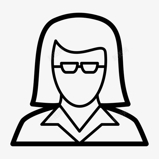 女商人化身企业家图标svg_新图网 https://ixintu.com 人 企业家 化身 女商人