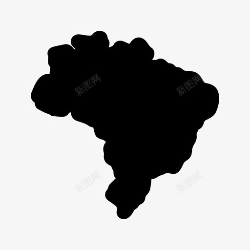 巴西巴西地图图标svg_新图网 https://ixintu.com 巴西 巴西地图