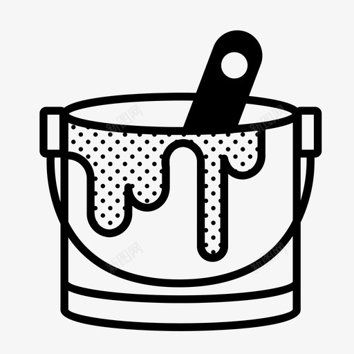 油漆罐艺术桶图标svg_新图网 https://ixintu.com 桶 油漆罐 画家图标集 艺术 颜色