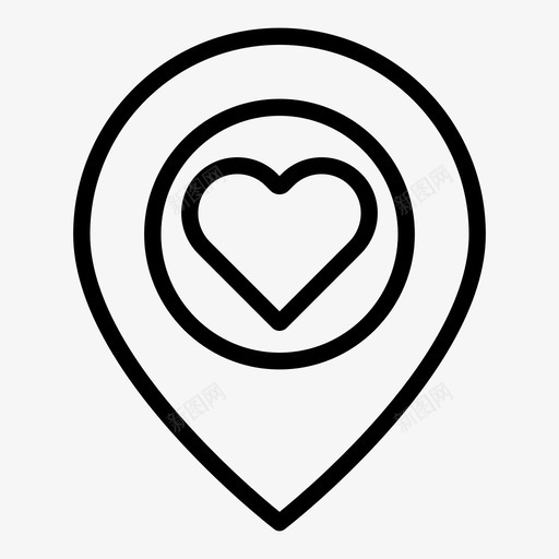 爱地图别针方向喜欢图标svg_新图网 https://ixintu.com 位置 喜欢 地图别针 导航 方向 爱地图别针