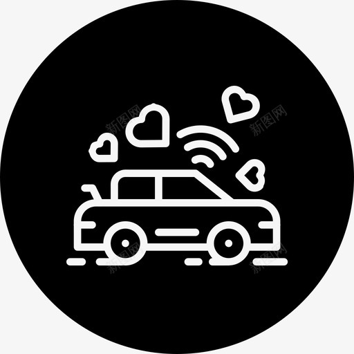 舞车坠入爱河感觉图标svg_新图网 https://ixintu.com 2017年情人节 勾搭 坠入爱河 情人节 感觉 舞车