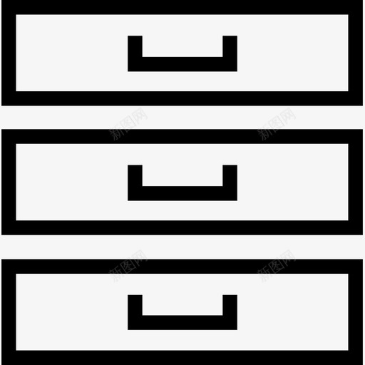 档案数据库抽屉图标svg_新图网 https://ixintu.com ios网络用户界面线图标 托管 抽屉 数据库 文件 档案