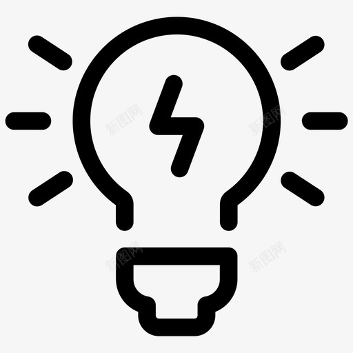 灯泡灯灯泡商务系列第6卷图标svg_新图网 https://ixintu.com 商务系列第6卷 灯泡 灯灯泡