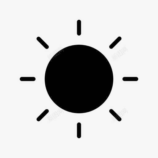 太阳气候炎热图标svg_新图网 https://ixintu.com 夏天 天气 太阳 气候 炎热 阳光