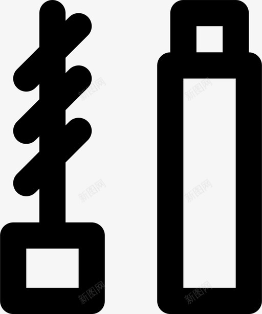 睫毛膏美容卫生图标svg_新图网 https://ixintu.com 化妆 卫生 漂亮的图标美容md大纲 睫毛膏 美容