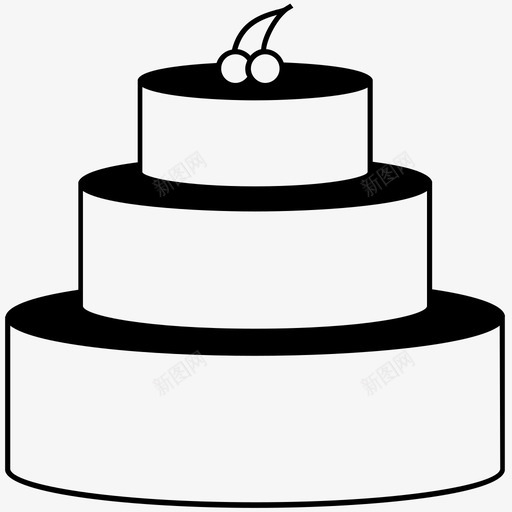 蛋糕庆祝樱桃图标svg_新图网 https://ixintu.com 巧克力 庆祝 樱桃 蛋糕