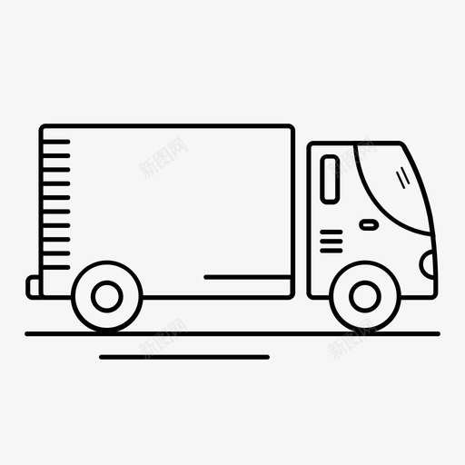 送货车箱式货车汽车图标svg_新图网 https://ixintu.com 卡车 汽车 箱式货车 送货车