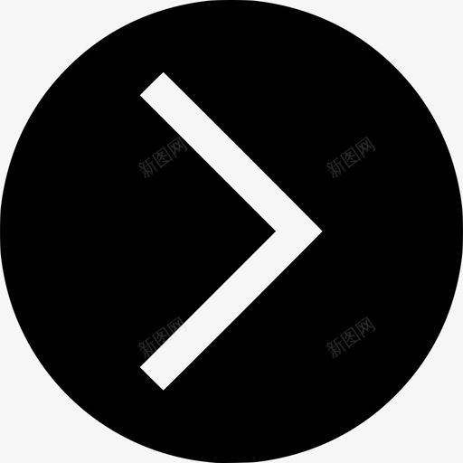 右V形V形圆图标svg_新图网 https://ixintu.com V形 V形圈 右V形 圆
