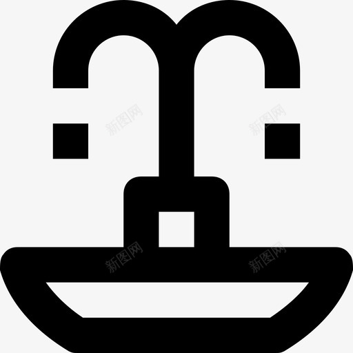 喷泉花园喷泉公园喷泉图标svg_新图网 https://ixintu.com 公共喷泉 公园喷泉 喷泉 庭院喷泉 系列基本图标 花园喷泉