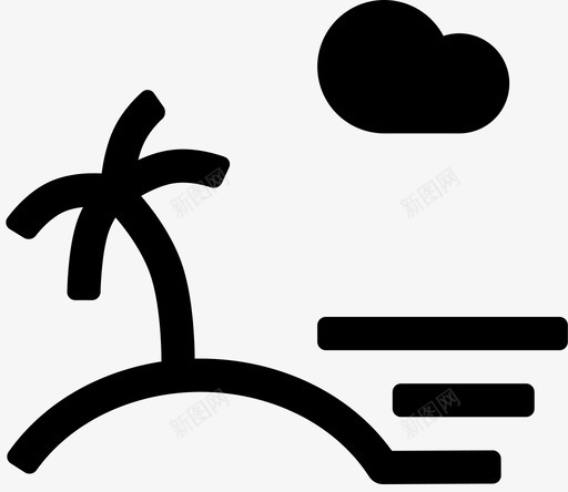 棕榈岛多云海滩海洋图标svg_新图网 https://ixintu.com 大海 树木 棕榈岛多云 海洋 海滩 阴云密布 风景尽收眼底