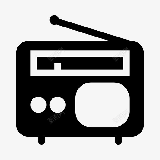 收音机调幅收音机媒体图标svg_新图网 https://ixintu.com 媒体 收音机 电台 老式收音机 调幅收音机