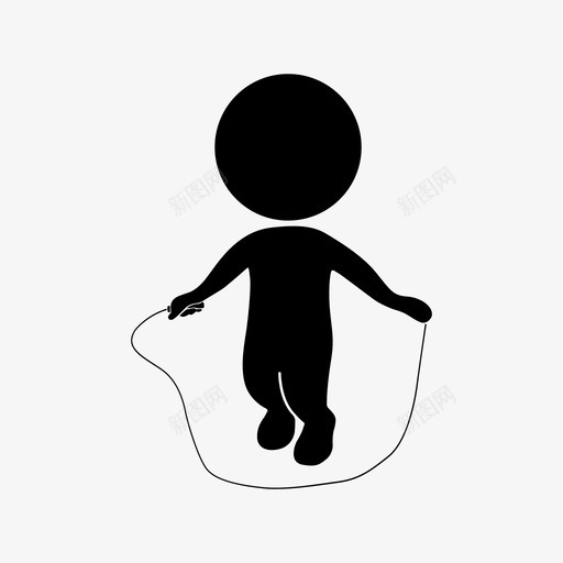 跳绳运动图标svg_新图网 https://ixintu.com 跳绳 运动