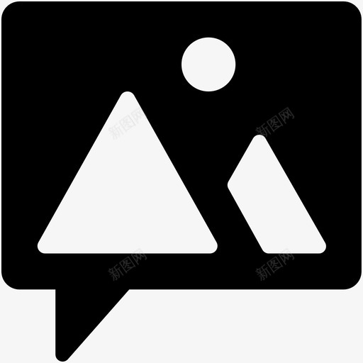 照片信息聊天泡泡媒体信息图标svg_新图网 https://ixintu.com 媒体信息 彩信 照片信息 网络和用户界面图标 聊天泡泡