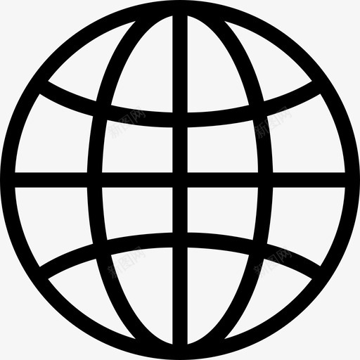 全球地球网格图标svg_新图网 https://ixintu.com 互联网 全球 地球 搜索引擎优化和营销 星球 网格