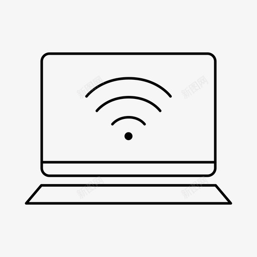 笔记本电脑wifi设备屏幕图标svg_新图网 https://ixintu.com 屏幕 无线信号 笔记本电脑wifi 设备
