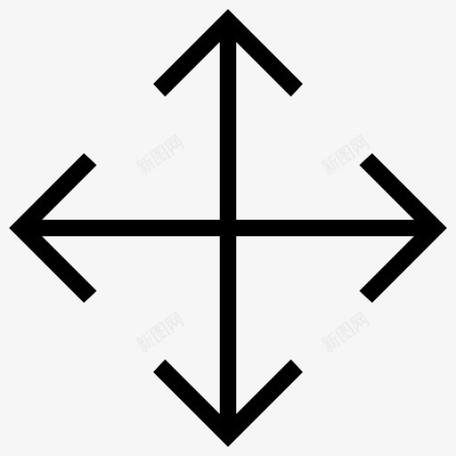 移动箭头十字路口图标svg_新图网 https://ixintu.com iosweb用户界面 全屏 十字路口 定向 展开 移动 箭头