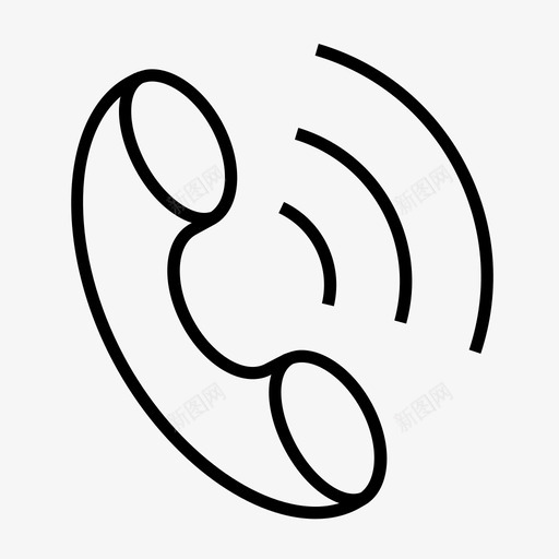 电话对话铃声图标svg_新图网 https://ixintu.com 对话 电话 财务 铃声