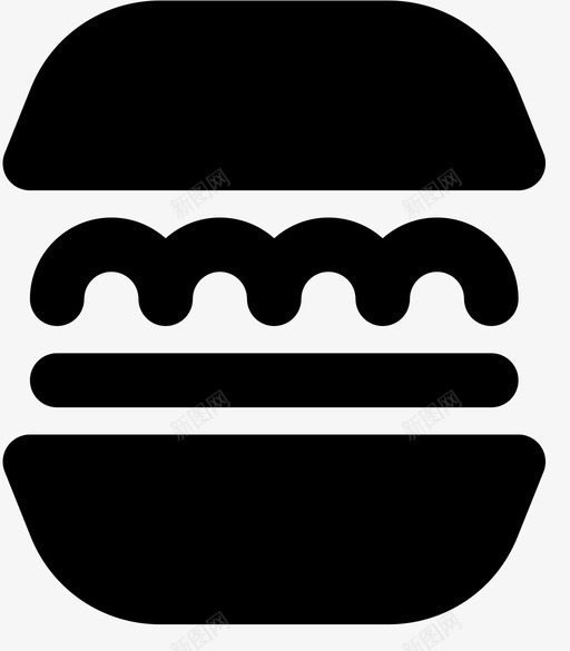 汉堡包吃喂图标svg_新图网 https://ixintu.com smashiconsgastronomymdsolid 吃 喂 汉堡包 食 餐