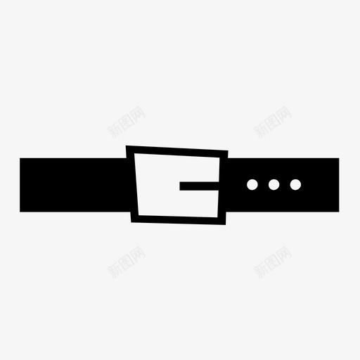 皮带附件皮带扣图标svg_新图网 https://ixintu.com 孔 时尚 皮带 皮带扣 附件