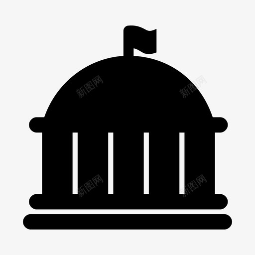 博物馆建筑艺术图标svg_新图网 https://ixintu.com 博物馆 国家美术馆 建筑 艺术 银行