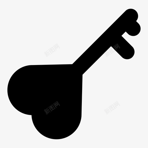心钥匙爱解锁图标svg_新图网 https://ixintu.com 心钥匙 情人节 情人节简单填充 爱 解锁