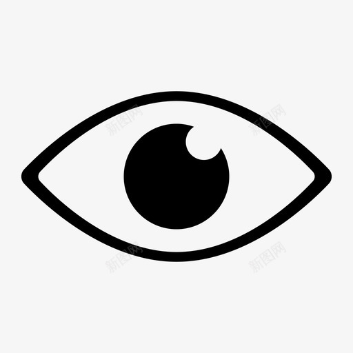 睁开眼睛看见可见图标svg_新图网 https://ixintu.com 可见 启用可见性 打开图层 看见 眼睛 睁开眼睛 视觉