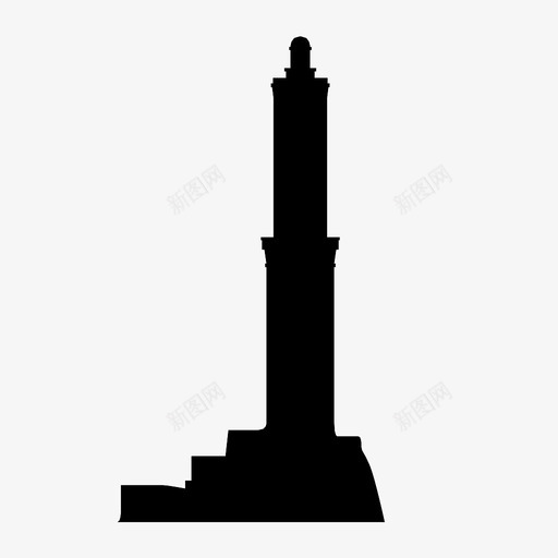 灯塔热那亚意大利图标svg_新图网 https://ixintu.com 大海 意大利 灯塔 热那亚 纪念碑