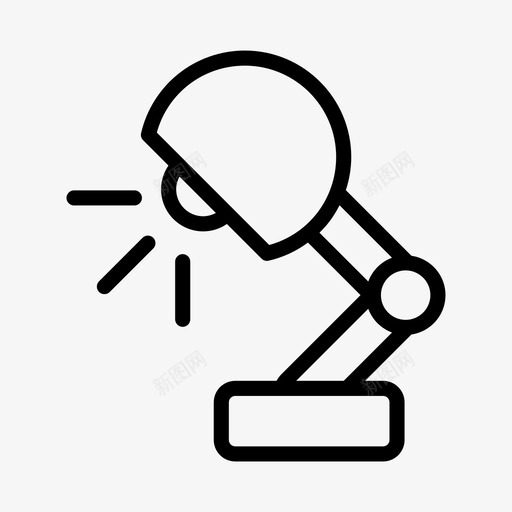 台灯卧室设施图标svg_新图网 https://ixintu.com 卧室设施 台灯