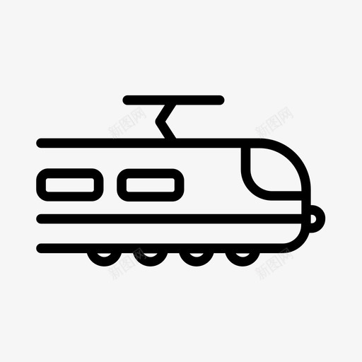 有轨电车地铁火车图标svg_新图网 https://ixintu.com 交通 地铁 有轨电车 火车 缆车