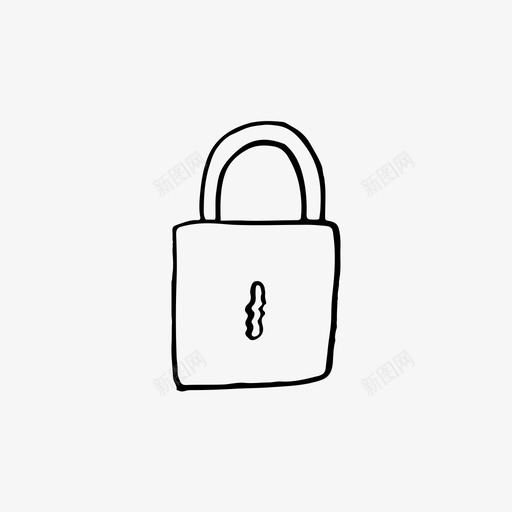 手绘锁插图钥匙图标svg_新图网 https://ixintu.com 开锁 手绘锁 插图 钥匙