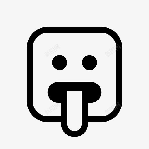 吐舌头表情符号脸图标svg_新图网 https://ixintu.com 吐舌头 笑脸 脸 表情符号